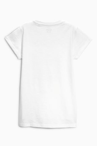 White Tape Print T-Shirt (3-16yrs)